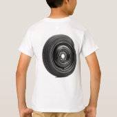 子供用モンスタートラック スペアタイヤ Tシャツ (裏面)