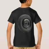子供用モンスタートラック スペアタイヤ Tシャツ (裏面)