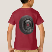 子供用モンスタートラック スペアタイヤ Tシャツ (裏面)