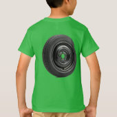 子供用モンスタートラック スペアタイヤ Tシャツ (裏面)