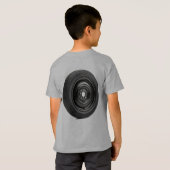子供用モンスタートラック スペアタイヤ Tシャツ (裏面フル)