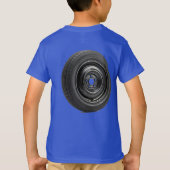 子供用モンスタートラック スペアタイヤ Tシャツ (裏面)