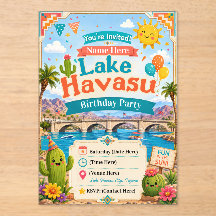 子供用レイクハバス誕生日パーティー招待状