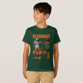 子供用レトロ宇宙飛行士スペースエクスプローラーTシャツ Tシャツ (正面フル)