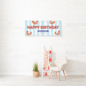 子供用ロブスター お誕生日おめでとう 横断幕 (インサイチュ)