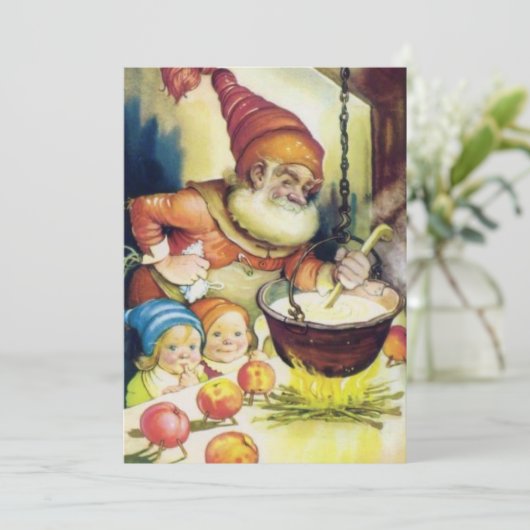 子供用ヴィンテージクリスマス格言料理 シーズンカード (スタンド正面)