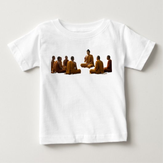 子供用仏画Tシャツ - 平和な集い ベビーTシャツ (正面)