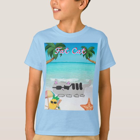 子供用夏毛キャットシャツ Tシャツ (正面)