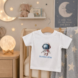 子供用宇宙飛行士 宇宙 テーマ かわいい ロケット ベビーTシャツ