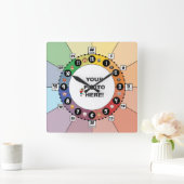 子供用教育時計(Square) スクエア壁時計 (ホーム)