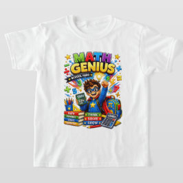 子供用数学Tシャツ | 算数ヒーロー Tシャツ