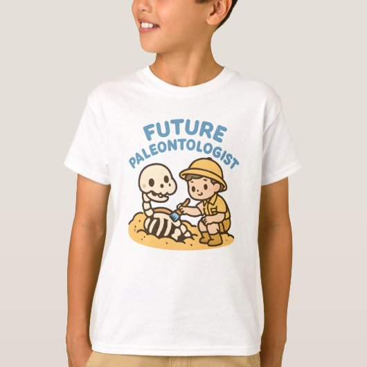 子供用未来の古生物学者Tシャツ Tシャツ (正面)