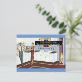 子供用校正キッチン – レトロヴィンテージ おもしろい ポストカード (スタンド正面)