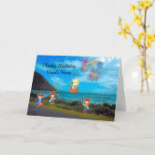 子供用海賊誕生日カード カード (黄色い花)