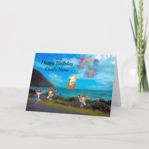 子供用海賊誕生日カード カード