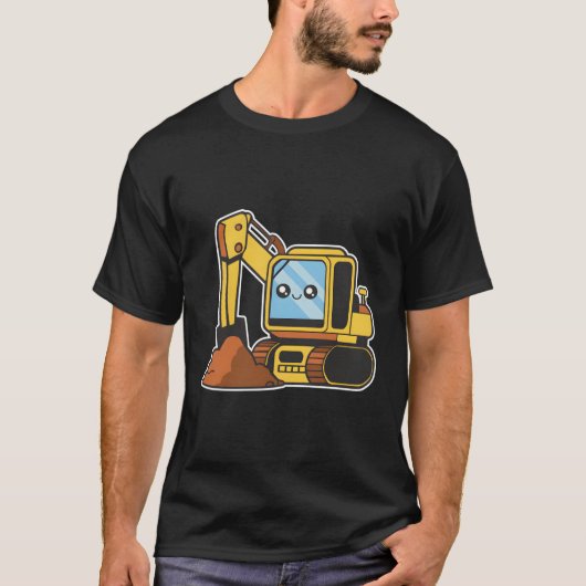 子供用漫画掘削機 Tシャツ (正面)