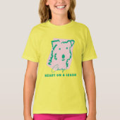 子供用犬Tシャツ かわいいスローガン ミニマル Tシャツ (正面)