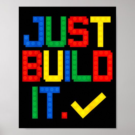 子供用積み木 Just Build It マスタービルダー ポスター (正面)