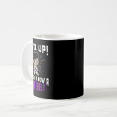 子供用空手ユニフォーム紫帯認定Tシャツギフト コーヒーマグカップ (正面左)