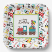 子供用誕生日列車 ペーパープレート (正面)