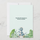 子供用誕生日招待状恐竜テーマ 招待状 (裏面)