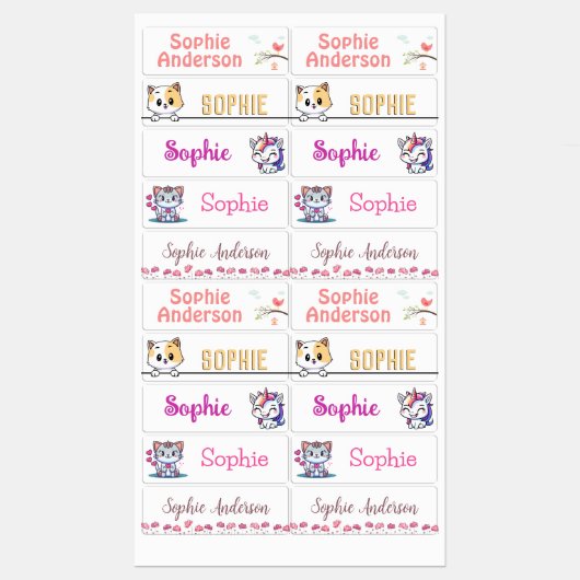子供用防水名前ラベル オーダーメイド ラベル (シート)