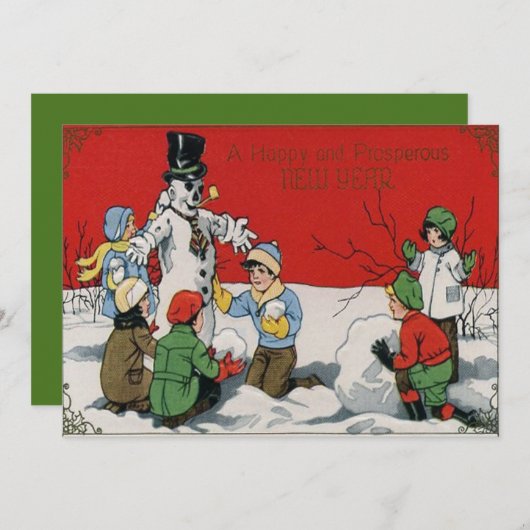 子供用雪だるま冬雪 (正面/裏面)