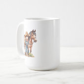 子供用馬のマグカップ コーヒーマグカップ (正面左)