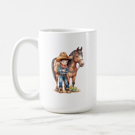 子供用馬のマグカップ コーヒーマグカップ (左)