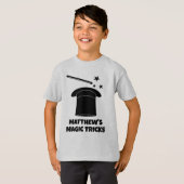 子供用魔法使いの杖と帽子のTシャツ Tシャツ (正面フル)