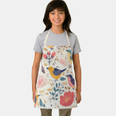 子供用鳥花柄エプロン エプロン (インサイチュ)