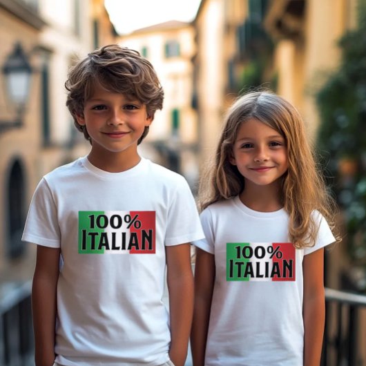 子供用100%イタリアン - ヘリテージ・プライド Tシャツ