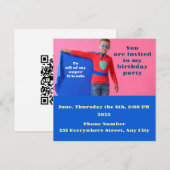 子供用5歳 招待状 (正面/裏面)