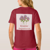 子供用 きく 菊の花 十一月 誕生日  Tシャツ (裏面)