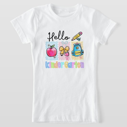 子供用 こんにちは幼稚園Tシャツ Tシャツ (レイダウン)