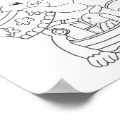 子供用　イースターバニー　うさぎ　ぬりえ　ポスター ポスター (角)