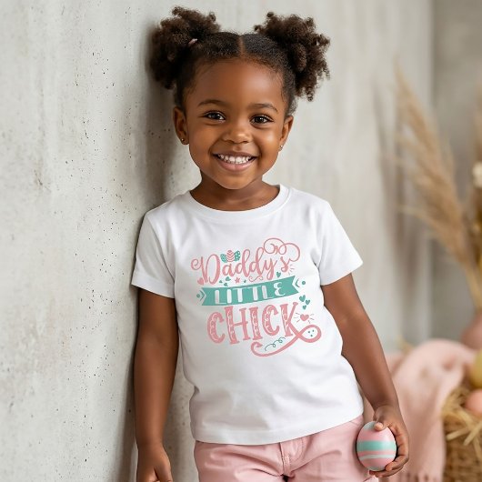 子供用 イースターTシャツ お父さんと小さなひよこ Tシャツ
