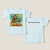 子供用「ムースのアイスクリーム緊急事態 - メルトダウンTシャツ」 (デザイン正面&裏面)
