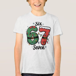 子供用 楽しい 67 クリスマス ライト ホリデー トライブレンドＴシャツ