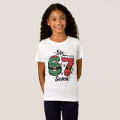 子供用 楽しい 67 クリスマス ライト ホリデー Tシャツ (正面フル)