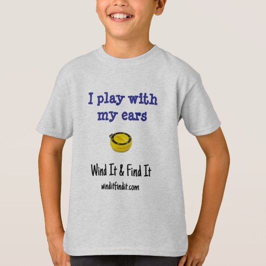 子供用「耳で遊ぶよ」Tシャツ Tシャツ (正面)