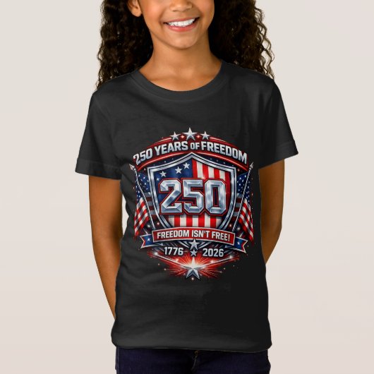 子供用 250 Years of Freedom Tシャツ – Keep America G (正面)