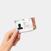 子供用IDカード - メリーランド州旗 - 赤 バッジ (手持ち)