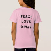 子供用PEACE LOVE DIVAS Blossom & Lilybug Tシャツ (裏面)
