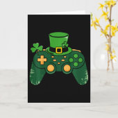 子供用St Patricks Dayゲーマーゲームコントローラークローブ カード (黄色い花)