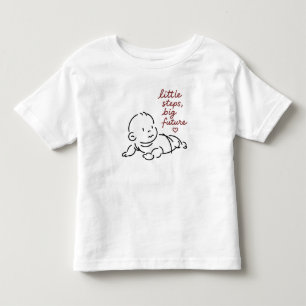 子供用Tシャツ - シンプル可愛いベビーラインアート トドラーTシャツ
