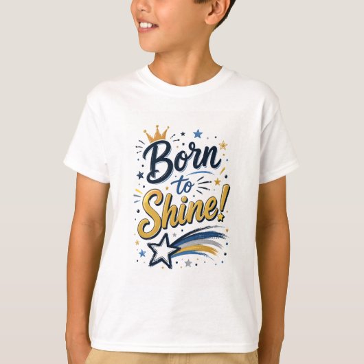 子供用Tシャツ - 輝くために生まれてきた - 豊富なカラーバリエーション Tシャツ (正面)