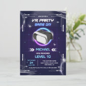 子供用VRゲーム バーチャルリアリティ 誕生日パーティー 招待状 (スタンド正面)