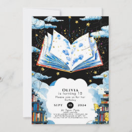 子供童話魔術語ストーリーブック誕生日 招待状