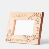 子供第1クリスマス レーザー彫刻フレーム (左)